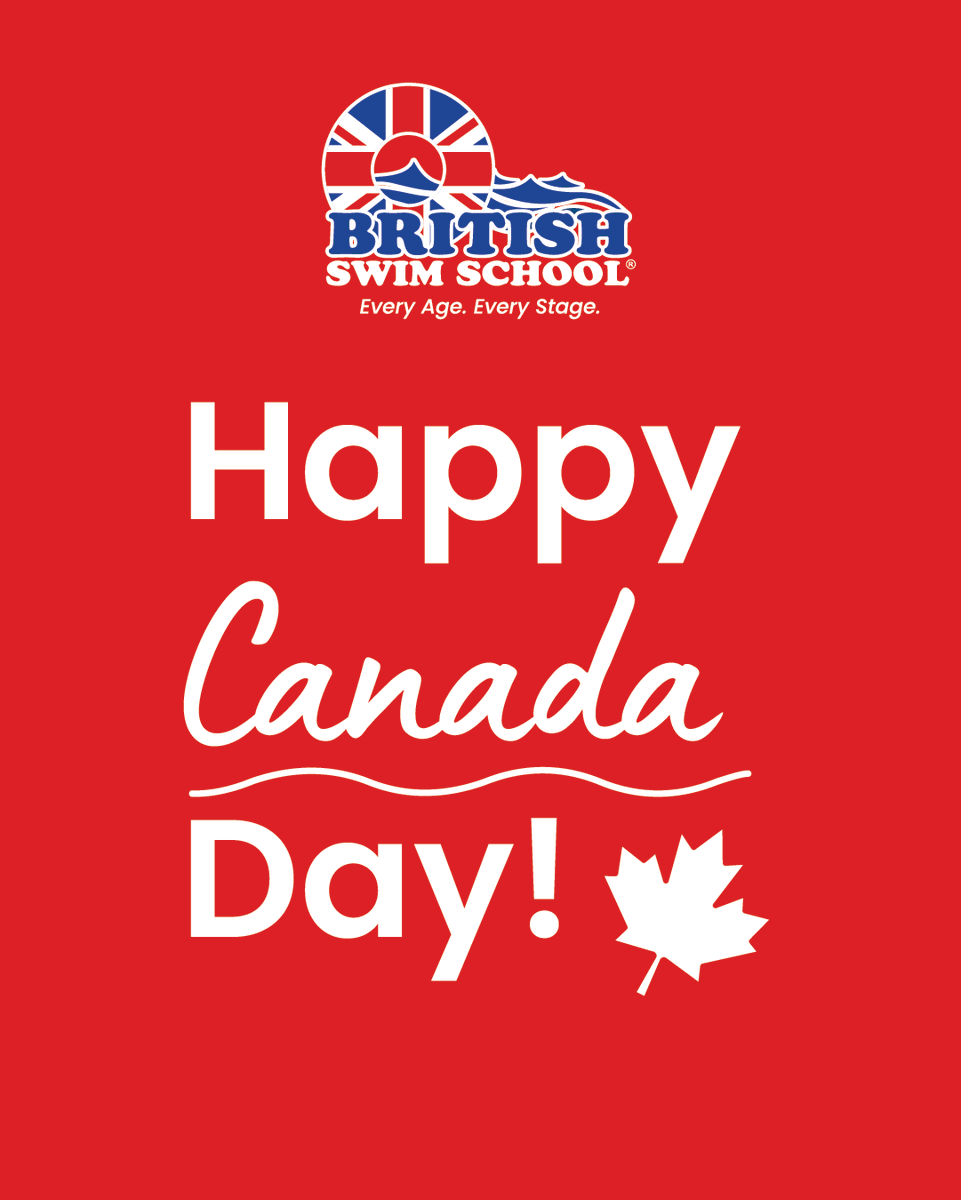 BritSwimSchool's tweet photo. Happy Canada Day! 🍁

Today we're celebrating the families, swimmers, instructors, and communities that make our
Canadian locations so special.

Thank you for allowing British Swim School to be part of your swimming journey. We hope your day is filled with family, fun, and... https://t.co/Z6OXSSl5PT