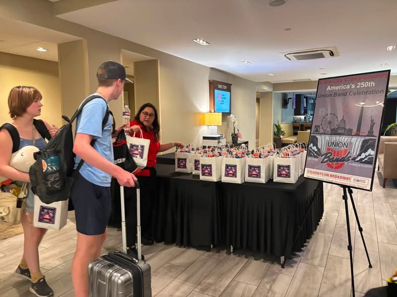 _SBNYC's tweet photo. Welcome @UnionBands to DC!

Yesterday, after a 22-hours from Tulsa, the Band has arrived in our nation's capital! The adventure started w/ visits to Udvar-Hazy Center &amp; Arlington National Cemetery.

Excitement is beginning on Six‑City, Cross‑Country America 250 On‑Tour Adventure. https://t.co/2yRMdg3Xpr