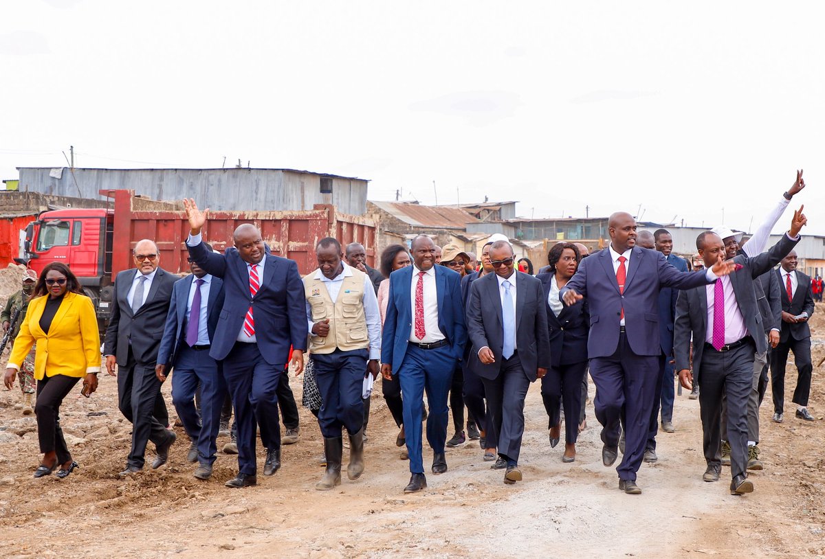 AlexKWachira's tweet photo. As part of our mandate as Principal Secretaries to monitor the implementation of ongoing Government development projects, we today conducted an inspection tour of key projects across Nairobi County to assess their progress and ensure their timely delivery.

Led by @koske_felix , Chief of Staff and Head of the Public Service, our first stop was the City Cotton area, where we inspected the ongoing Trunk Sewer and River Training Project.

We witnessed the extensive works currently underway, which are set to significantly improve sanitation, enhance drainage systems, and strengthen environmental resilience for residents.