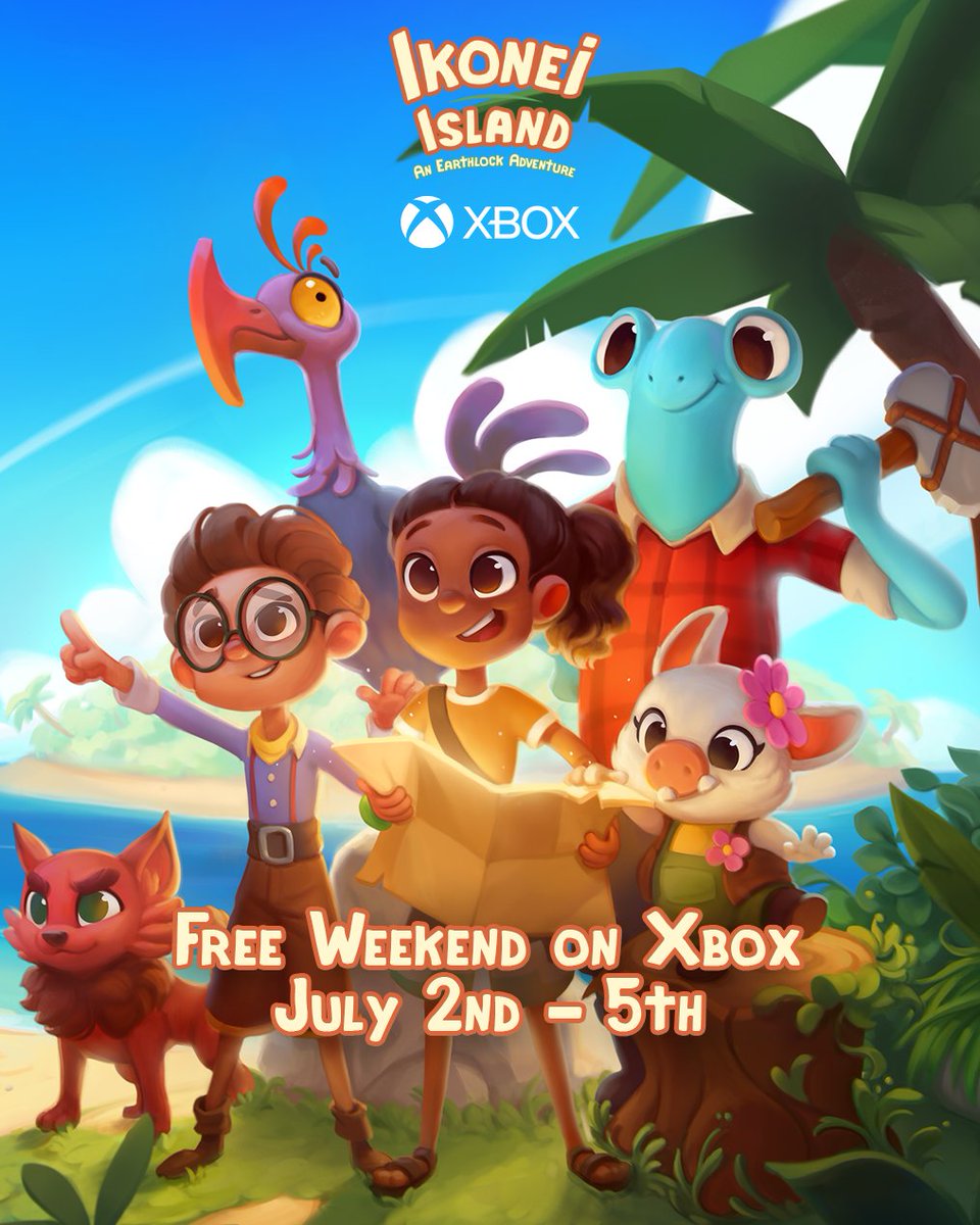snowcastlegames's tweet photo. Looking for your next cozy adventure? 🏝️✨

Ikonei Island will be FREE to play on Xbox this weekend, starting tomorrow! Bond with magical creatures and explore solo or with friends. 

Download it on the Xbox Store and start your journey! 👇
https://t.co/RKqK1i1rYj

#cozygame https://t.co/rEjf8yXJkQ