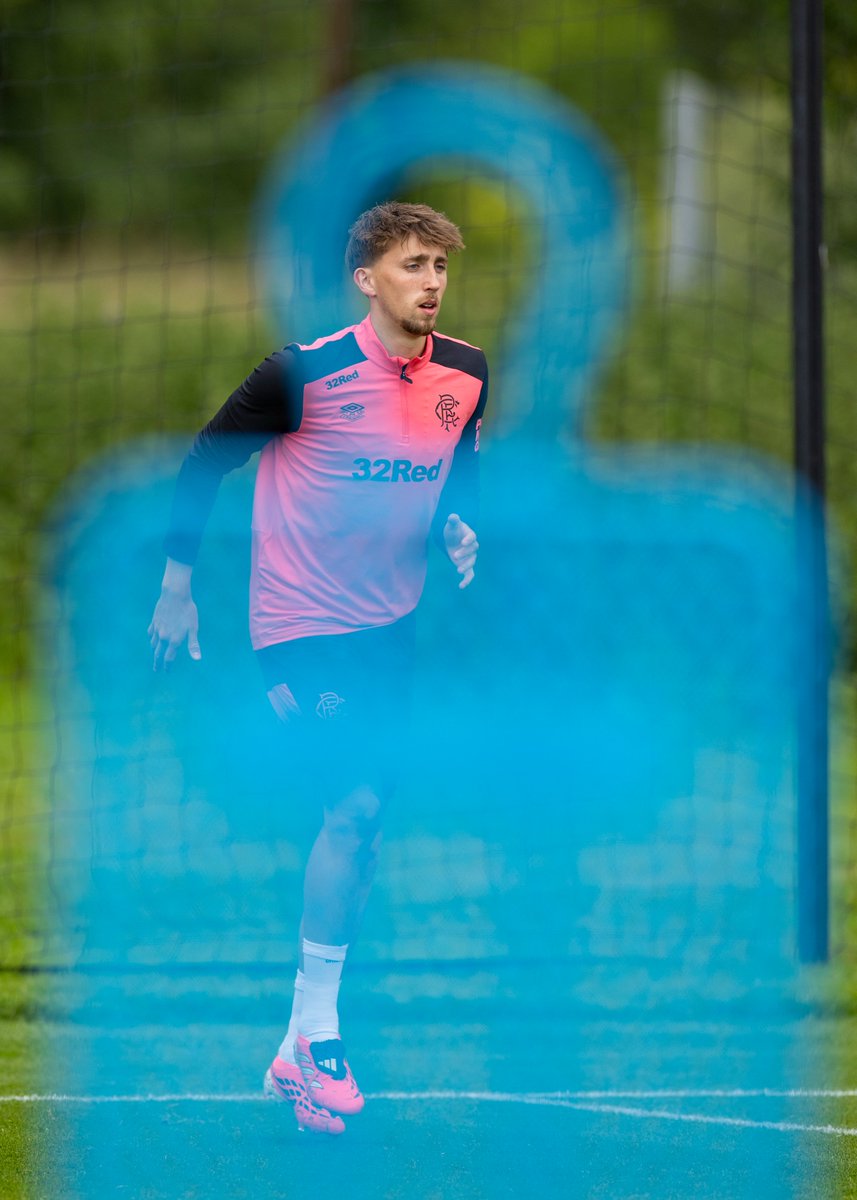 RangersFC's tweet photo. 👋 Straight to work! 

💙 Dan Neil has linked up with his new teammates at the Rangers Training Centre. https://t.co/n8EOXWkRR1