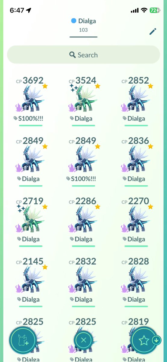 Thatnerd6147's tweet photo. After 100 Shadow Dialga Raids, I managed to get 2 Shinies and 2 Hundo, and even a floor IV.

Hope Palkia gives me more luck 🙏✨ https://t.co/s7zqYN3abi