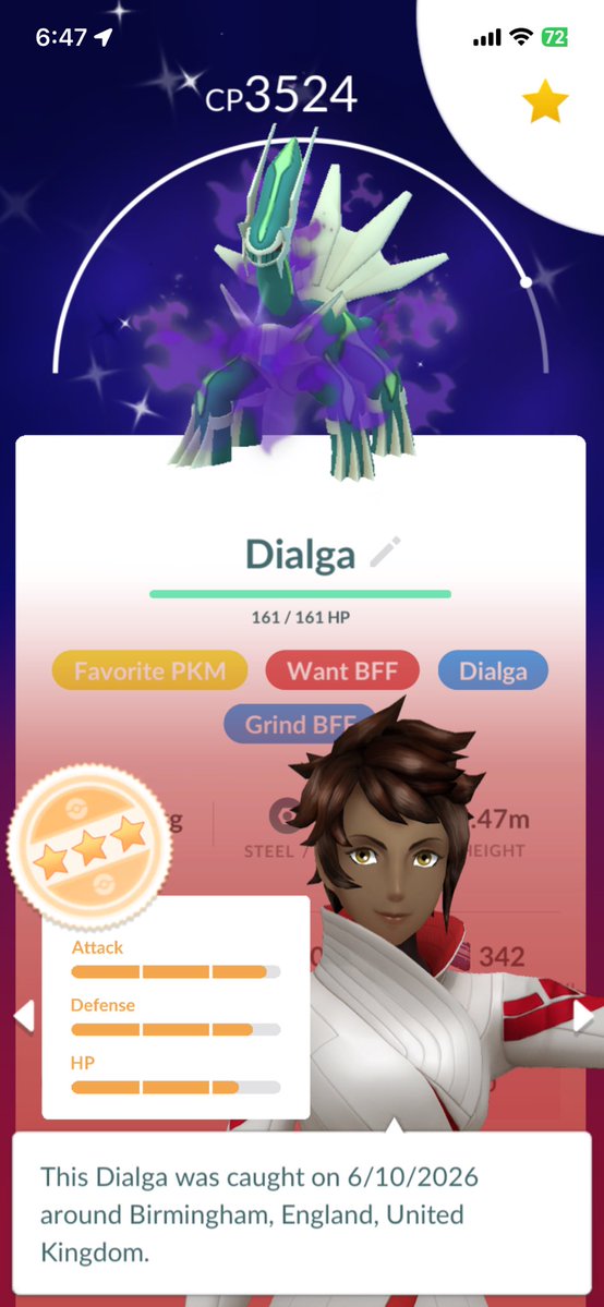 Thatnerd6147's tweet photo. After 100 Shadow Dialga Raids, I managed to get 2 Shinies and 2 Hundo, and even a floor IV.

Hope Palkia gives me more luck 🙏✨ https://t.co/s7zqYN3abi
