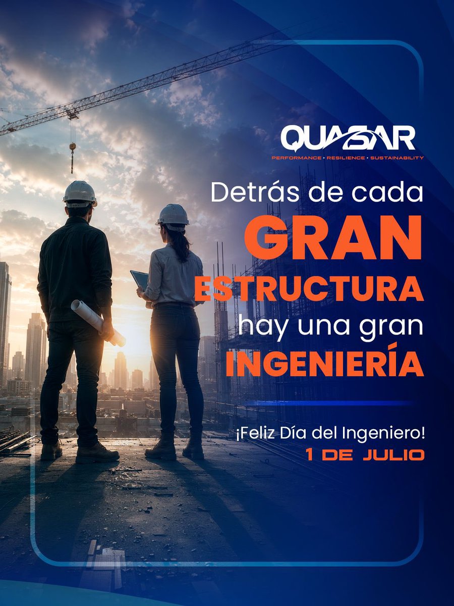 quasar_mex's tweet photo. 🏗️ Día del Ingeniero 🦺

👷🏻‍♀️👷🏻‍♂️Hoy celebramos a quienes enfrentan cada reto con responsabilidad, creatividad y compromiso, dejando huella en cada proyecto que construyen. ⚙️

🎉 ¡Feliz Día del Ingeniero! 🦺

#SomosQuasar ⚙️
.
#diadelingeniero #ingeniero #ingeniería #engineering https://t.co/ngpjRZLU0B