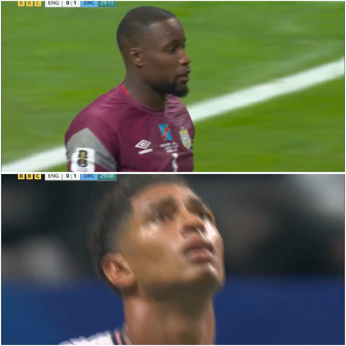 Honorablefip's tweet photo. Mistake England do na to allow DR Congo first score dem oo

By the time this Congo goalkeeper and defenders go handle England finish dem go know di difference between Omo and Omo..😂😂

Well, Incase you won w@tch Di match check comment section. https://t.co/1nlhJQvzIX