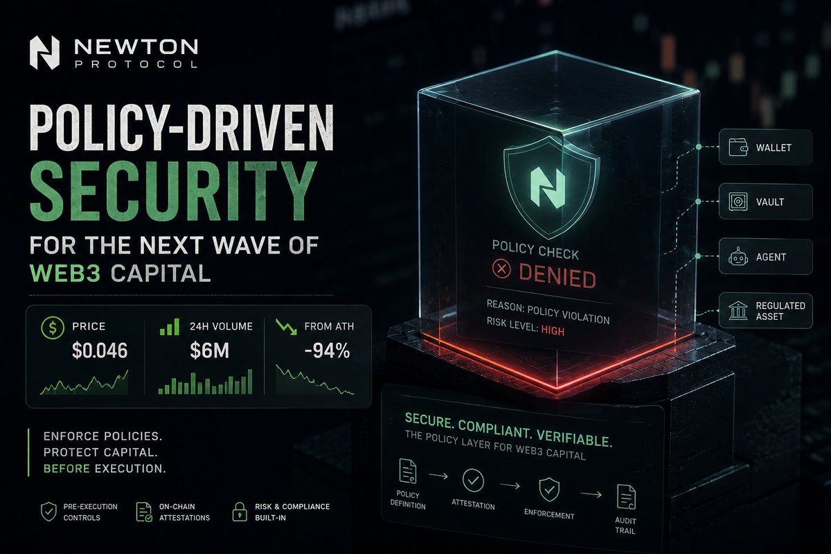 BitBuddy77's tweet photo. Everyone talks about successful transactions.@newton_xyz
The more interesting part is what happens when a protocol says "No."
With policy-driven security, the #Newt  blocked transaction becomes part of the user experience not just the security model. $NEWT https://t.co/ei8jdaYfIL