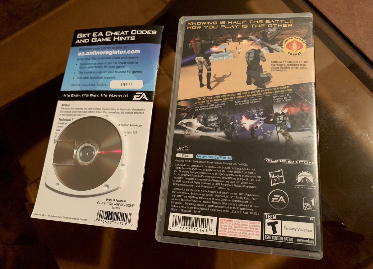 JoshuaMFrench's tweet photo. For #PSPWednesday I have G.I. Joe: The Rise of Cobra, a video game tie-in set directly after the events of 2009’s live action film. It’s admittedly pretty mediocre, but PSP might claim the most serviceable of its 7 versions due to bug fixes and how it suits a handheld experience. https://t.co/qqASGrEyM4