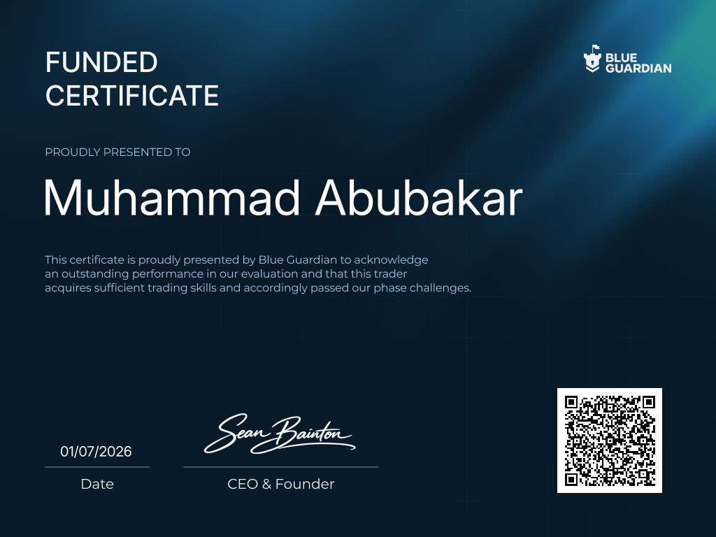 sparow_fx's tweet photo. Proud to be officially funded 🎉 with Blue Guardian. A smooth evaluation, clear rules, and a great experience overall. Looking forward to the journey ahead.😎

If you’re ready to start your own funded journey, join through my link:
🔗 [https://t.co/kNcIGYwxKy]🔥 https://t.co/h09rrAWpZt