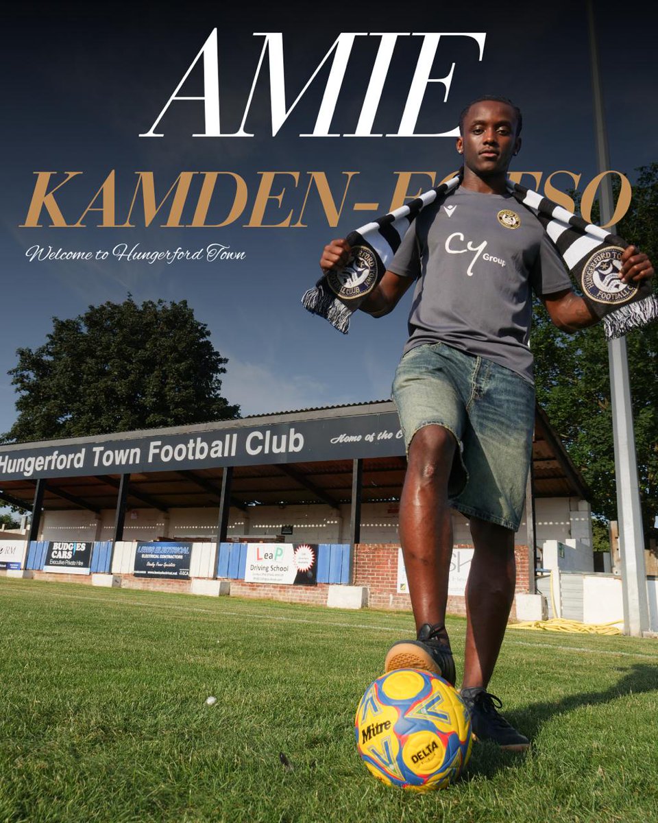 HungerfordTown's tweet photo. CRUSADER AKF
We are pleased to announce another exciting new signing. Amie Kamden-Fotso joins Hungerford! Amie is a midfielder who is comfortable on the ball, keeps possession & is great in transition
We are sure our fans will love the excitement he will bring!
#HTFCSignings https://t.co/GjTP3IHkIF