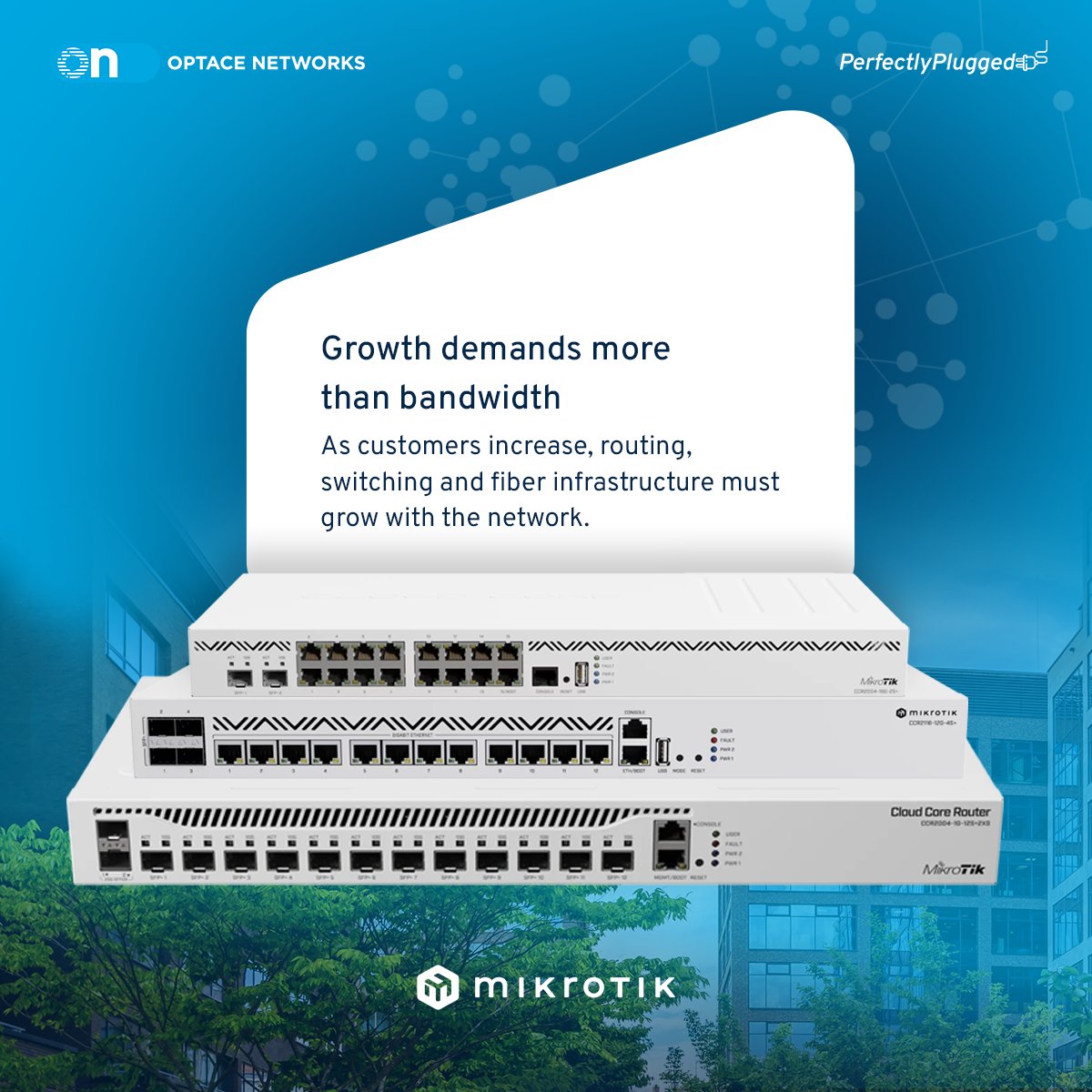 OptaceNetworks's tweet photo. Growing an ISP requires more than increasing bandwidth. Every stage of expansion places greater demands on routing, switching, POP infrastructure and fiber connectivity, making the right network design essential for long-term success.

Learn more:  https://t.co/U0hUidi3wn https://t.co/loEsWagA4U