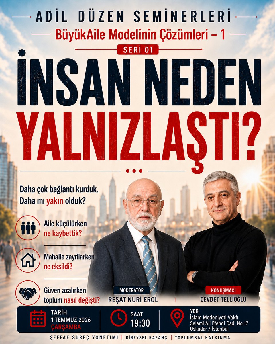 AdaletPlatformu's tweet photo. Büyük AileM Semineri 1Temmuz⌚19 İMV İslâm Medeniyeti Vakfı Üsküdar SelamialiC17 Sohbet CevdetTellioğlu adildüzen seminerine ailece davetlisiniz

https://t.co/oFrCiTUHTm

HAK HUKUK  ADALET AİLEM KULHAKLARI KULLUKHAKLARI

https://t.co/cENpDuODE4
05327036115
https://t.co/SQ9LCcJLll https://t.co/NCGXEPxvvb