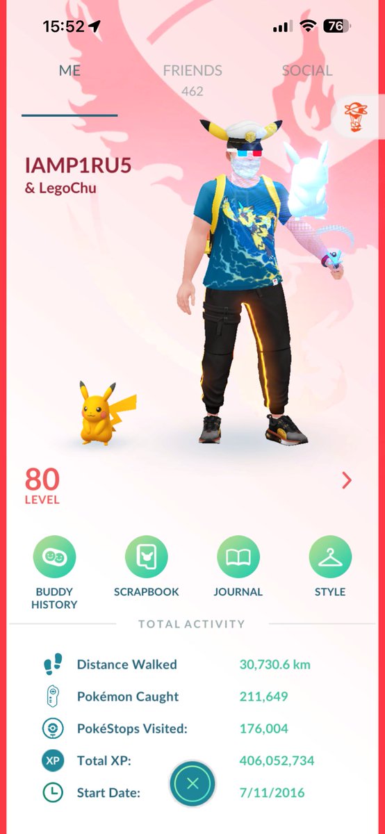 iampirus's tweet photo. The road to LV80 is over! I can say that i’m finally LV80 🥳🥳🥳
PS I Don’t want to touch GBL anymore in my life, what a pain @PokemonGoApp 😩
#pokemon #pokemongo #pokemongofriends #roadtolevel80 https://t.co/5eJTNXdzVH