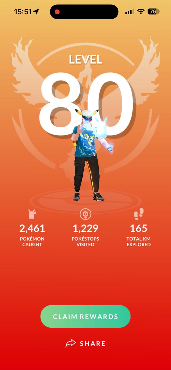 iampirus's tweet photo. The road to LV80 is over! I can say that i’m finally LV80 🥳🥳🥳
PS I Don’t want to touch GBL anymore in my life, what a pain @PokemonGoApp 😩
#pokemon #pokemongo #pokemongofriends #roadtolevel80 https://t.co/5eJTNXdzVH