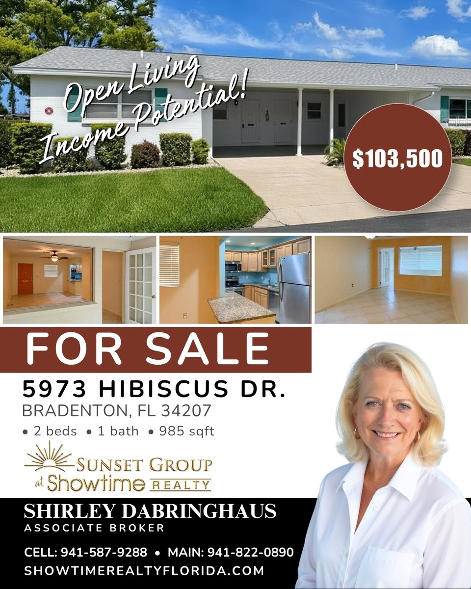 ShowtimeRealEst's tweet photo. 🏡 𝗙𝗢𝗥 𝗦𝗔𝗟𝗘 | 𝗔𝗙𝗙𝗢𝗥𝗗𝗔𝗕𝗟𝗘 𝗙𝗟𝗢𝗥𝗜𝗗𝗔 𝗩𝗜𝗟𝗟𝗔 𝗜𝗡 𝗕𝗥𝗔𝗗𝗘𝗡𝗧𝗢𝗡
📍 𝟱𝟵𝟳𝟯 𝗛𝗶𝗯𝗶𝘀𝗰𝘂𝘀 𝗗𝗿, 𝗕𝗿𝗮𝗱𝗲𝗻𝘁𝗼𝗻, 𝗙𝗟 𝟯𝟰𝟮𝟬𝟳
💲𝟭𝟬𝟯,𝟱𝟬𝟬 | 𝟮 𝗕𝗲𝗱𝘀 | 𝟭 𝗕𝗮𝘁𝗵 | 𝟵𝟴𝟱 𝗦𝗾 𝗙𝘁
#YouOnlyLiveOnceLetMeShowYouWhere https://t.co/gG2YKv1uQR
