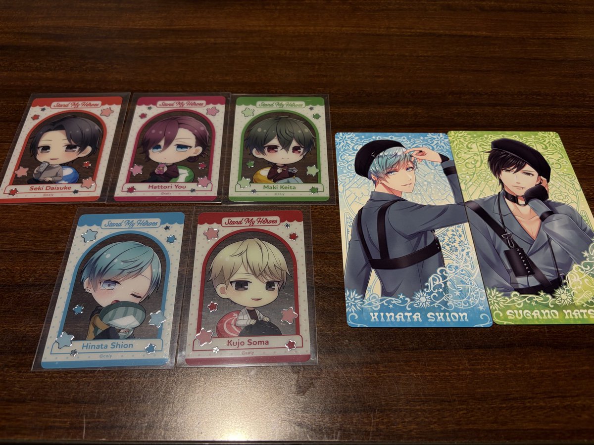 shl_gd's tweet photo. 【交換】スタマイ アニメイト クリカ
 
【求】今大路
 (異種も検討しますご提示ください)

【譲】
特典 神楽
おうちでーと クリアカード
関 槙 服部 日向 九条
アルカナカード 菅野 日向 https://t.co/abPz0PgWaT