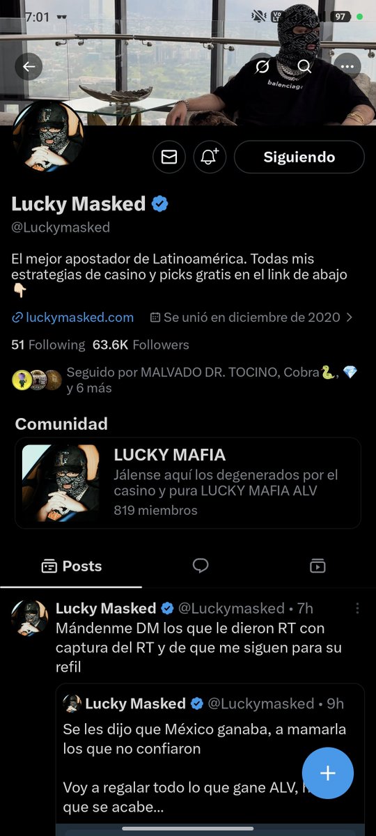 BotComandante's tweet photo. @Luckymasked Se me olvidaba del que te sigo pero aqui esta! https://t.co/jQfTcsl4mi