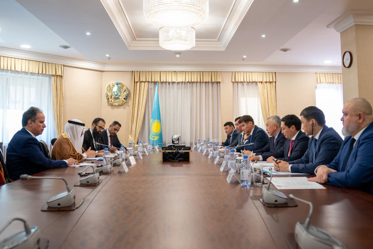 isdb_group's tweet photo. Kazakhstan and the IsDB Group continue to translate a growing partnership into tangible development results.

In #Astana, H.E. Mr. Serik Zhumangarin, Deputy Prime Minister, Minister of National Economy, and IsDB Governor for the Republic of Kazakhstan, met with H.E. Dr. Muhammad Al Jasser, Chairman of the IsDB Group.

The meeting reviewed the expanding partnership between Kazakhstan and the IsDB Group, with cumulative approvals exceeding US$4.24 billion, including US$2.5 billion approved since 2024.

Both sides explored opportunities to deepen cooperation across priority sectors, with a shared focus on high-quality implementation, stronger alignment with national plans and systems, and delivering lasting development impact.