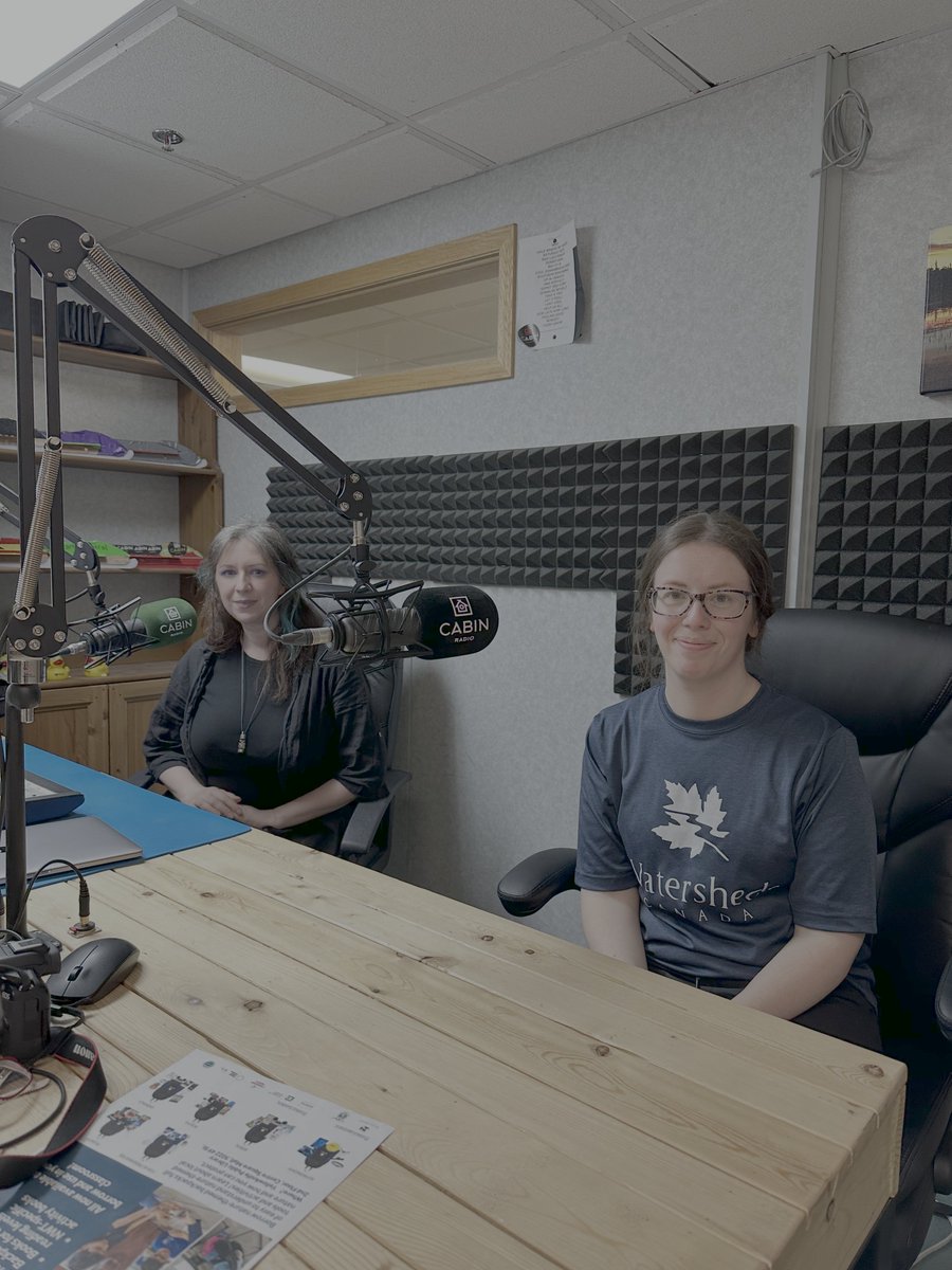 WatershedsCAN's tweet photo. Thank you to @CabinRadio for having us on air to talk about the new Nature Discovery Backpack program launching in Yellowknife, NWT! We are so excited for families to use these new backpacks and books to explore their local nature this summer and beyond.

If you live in the Yellowknife area and have a library card, be sure to borrow one of six new backpacks: freshwater, plants, animals, birds, rocks, or astronomy.