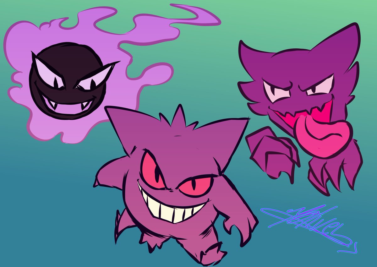 BizShock2's tweet photo. Gengar,haunter y gastly
#pokemon https://t.co/2GtozYZv0G
