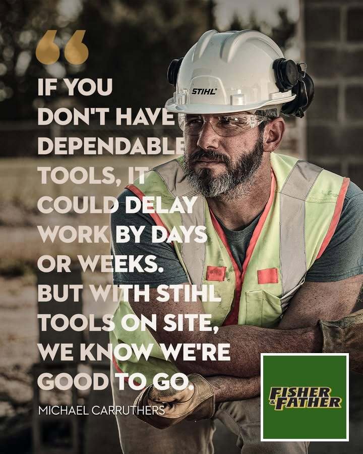 Fisher_Father's tweet photo. When the work needs to get done, dependable tools make the difference. Keep your work moving with STIHL, visit us today at Fisher & Father Inc.. . . . #MadeForAmerica #chainsawlife #builtforwork https://t.co/nXkJhdR3Bt