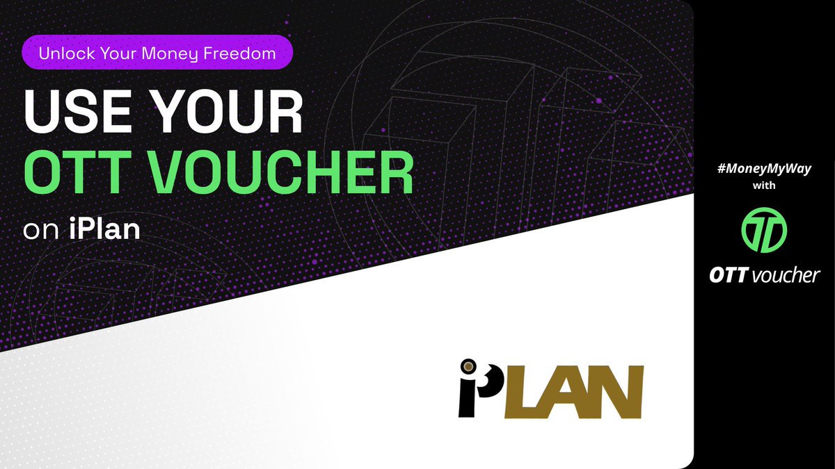 otteswatini's tweet photo. Your OTT Voucher works on iPlan. 

Top up, pay, and manage your digital world, faster and easier with your OTT Voucher. 

#OTTVoucher #MoneyMyWay #iPlan https://t.co/vvsHc8KJ1U