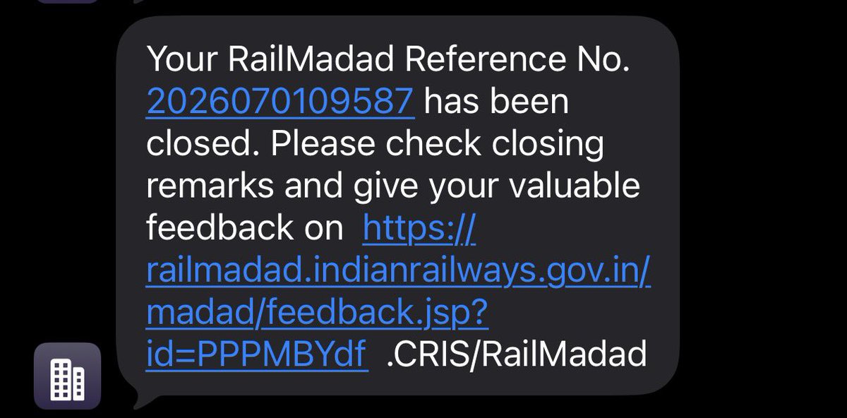ankit75329's tweet photo. @RailwaySeva @drmljn I got a message that my ticket has been resolved whereas no resolution has been made. Seriously pathetic service https://t.co/jd25NeFReX