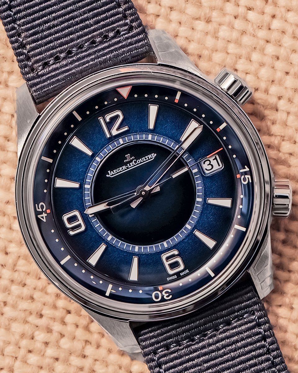 baldassarreted's tweet photo. Jaeger-LeCoultre recently launched a smaller, thinner 40mm take on the Polaris Date, which might just be among the most versatile sizing options we’ve seen in the collection yet. In addition to the 2mm reduction in its diameter, the case profile has been trimmed to 12.9mm, but retains the collection's familiar design language and dynamic blue lacquered dial. This watch is powered by the in-house Jaeger-LeCoultre Manufacture Caliber 899 and, as the brand’s resident sports watch family, is water resistant up to 200 meters. Let us know what you think of this new take on the Polaris Date in the comments!

#JLC #Watches #WatchCommunity
