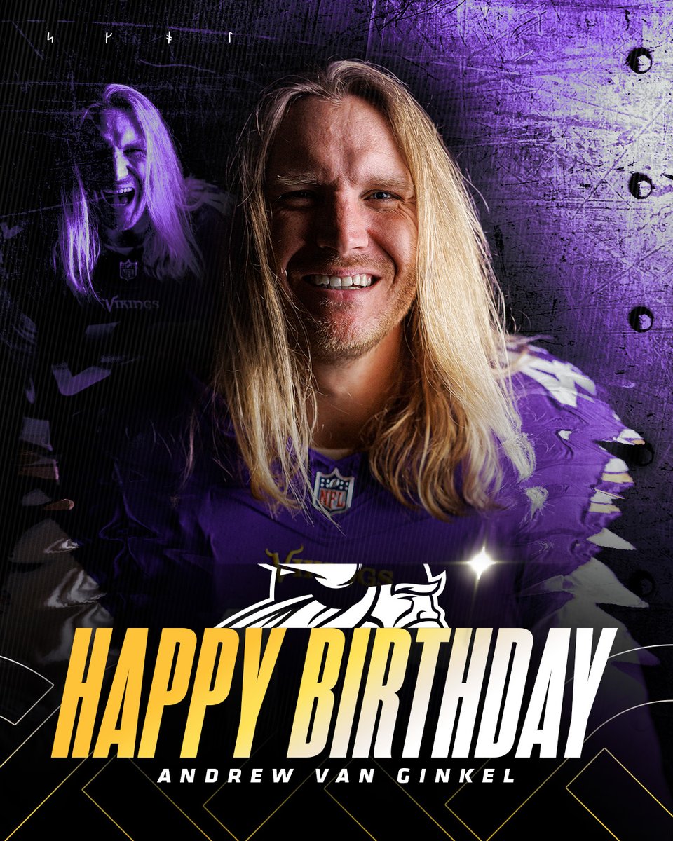 Vikings's tweet photo. Happy Birthday, @AndrewVanGinkel! https://t.co/GSYfgW6q2O