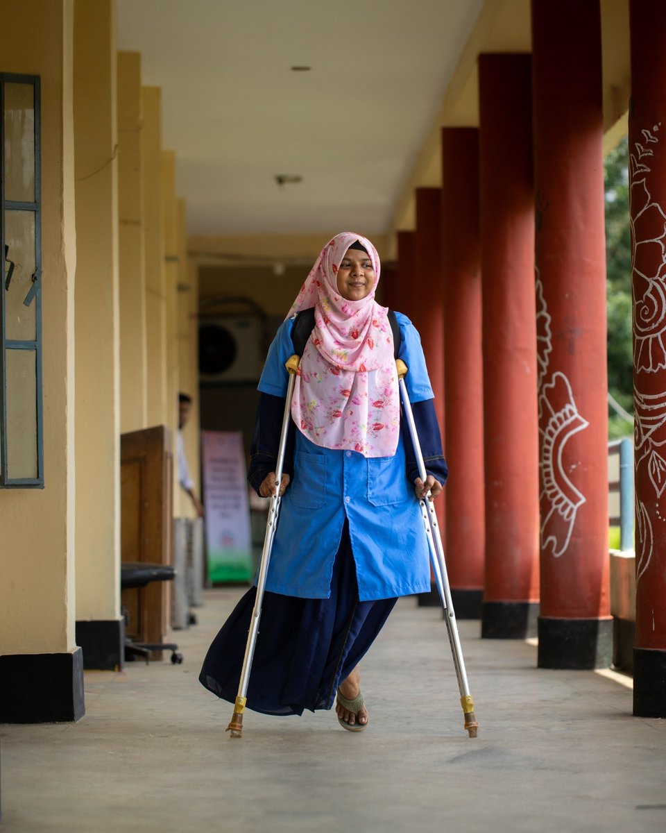 GPforEducation's tweet photo. Poverty and a disability forced Urmi out of school in grade 6.

But with support from GPE and @UNICEFBD, she enrolled in a non-formal education program in 🇧🇩 Cox's Bazar, getting the skills she needs to become self-reliant.

#FundEducation #MultiplyPossibility https://t.co/YlcIbCoIBi