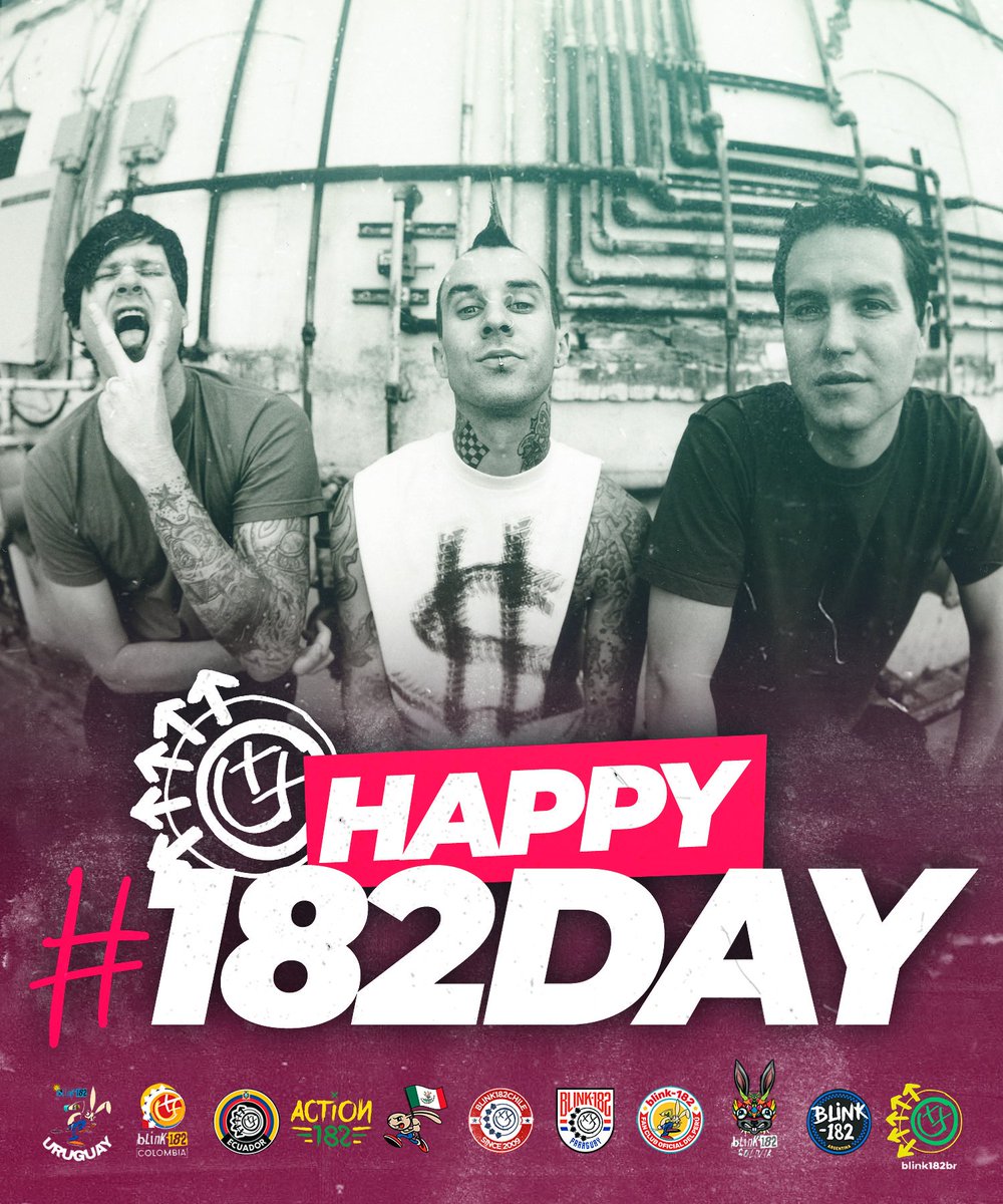 blink182py's tweet photo. π¬π§ Today we celebrate the #182day of the year π€π»
Happy 182day @blink182 π₯³
πͺπΈ Β‘Hoy celebramos el dΓa 182 del aΓ±o π€π»!
Feliz #182Day @blink182
π§π· Hoje celebramos o #182Day!
Feliz 182 Day @blink182
#blink182 https://t.co/xDKD1StTyb