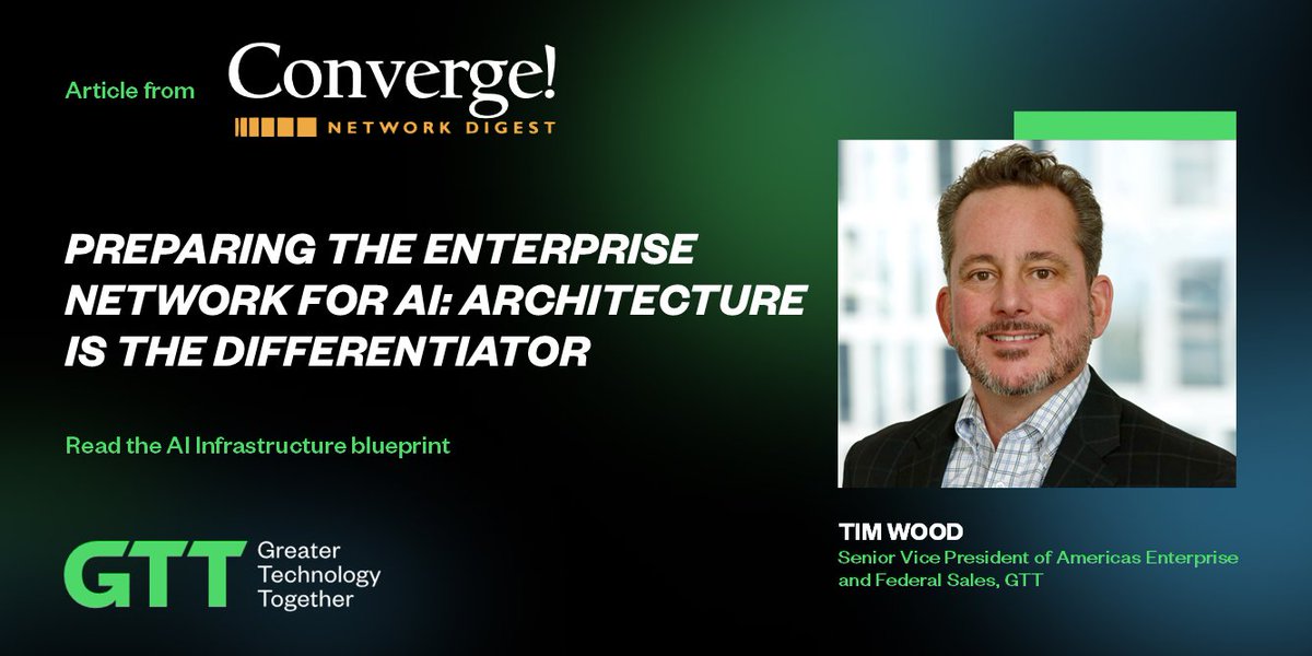 bfsanches's tweet photo. Read Tim's blueprint on preparing your infrastructure for the future of AI: https://t.co/rRz5tBTCpw.

#AI #EnterpriseNetworking #GTT #NetworkArchitecture #TechLeadership https://t.co/UPNWJ4ChRR