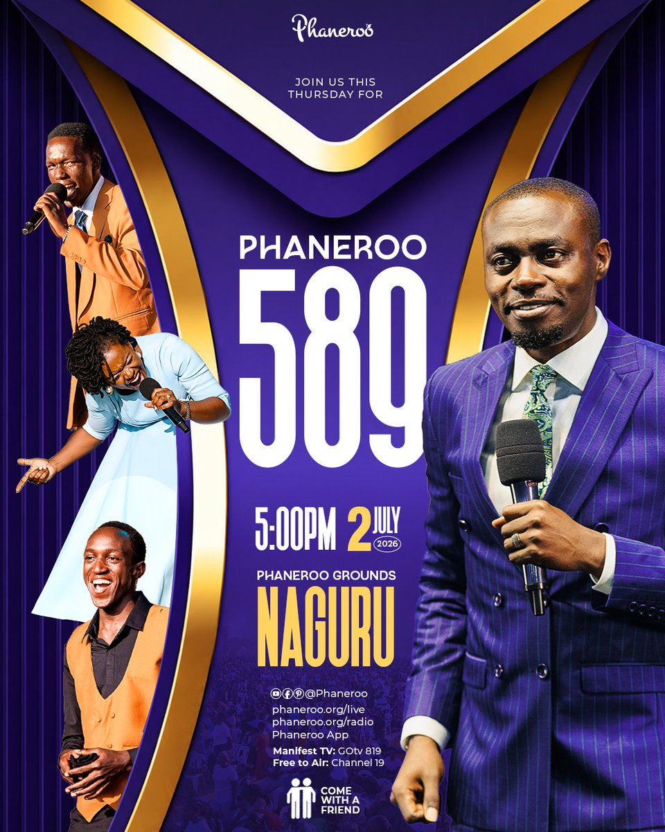 Phanerookampala's tweet photo. Phaneroo 588 expounded on the dimensions of hearing the voice of God: the inward witness; the watch tower posture; the world of dreams; the learned human spirit; and circumstantial evidence. Praise God!

Join us this Thursday for #Phaneroo 589 at the PHANEROO GROUNDS NAGURU at 5:00PM EAT.

#Phaneroo