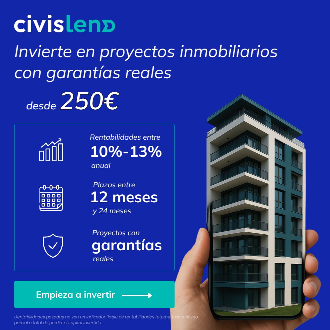 Civislend's tweet photo. Invierte en inmobiliario al 11,50% de interés desde 250€ y con garantías.