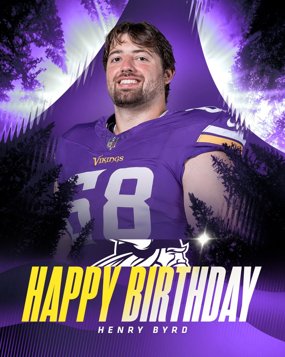 Vikings's tweet photo. Happy Birthday, @Henbyrd! https://t.co/u188P1rzj2