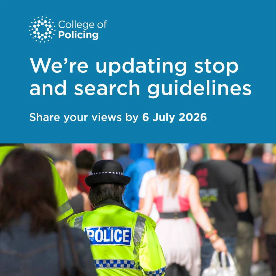 We're updating stop and search guidelines - share your views by 6 July 2026