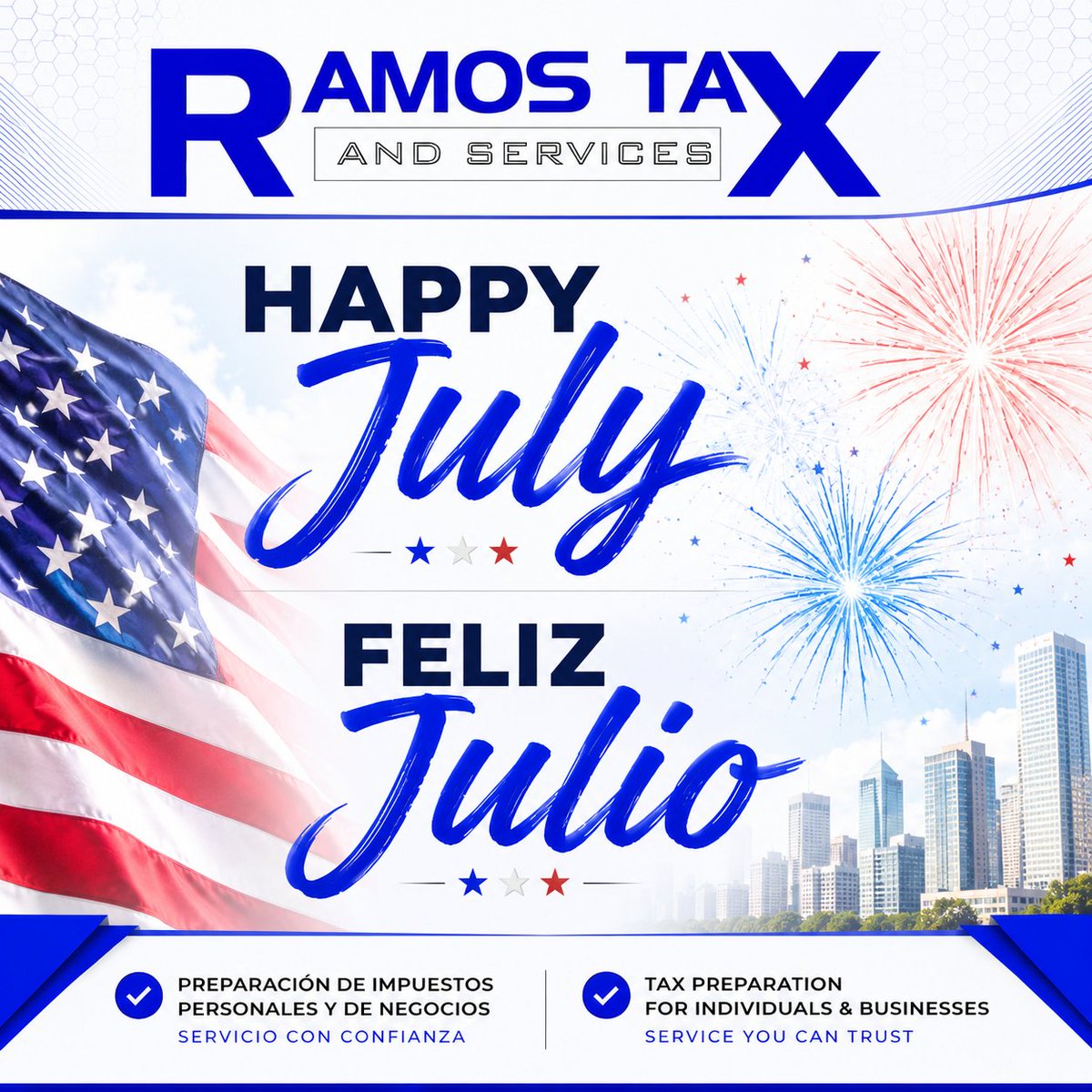 ramos_tax's tweet photo. Welcome July! 🌞 Let's embrace new opportunities and make this month unforgettable with joy and success. #summer #newbeginnings https://t.co/kIPSdXngDD