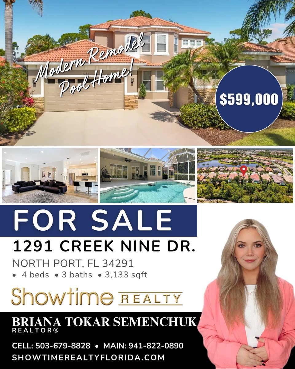 ShowtimeRealEst's tweet photo. 🏡 𝗙𝗢𝗥 𝗦𝗔𝗟𝗘 | 𝗟𝗨𝗫𝗨𝗥𝗬 𝗥𝗘𝗡𝗢𝗩𝗔𝗧𝗘𝗗 𝗣𝗢𝗢𝗟 𝗛𝗢𝗠𝗘 𝗜𝗡 𝗛𝗘𝗥𝗢𝗡 𝗖𝗥𝗘𝗘𝗞
📍 𝟭𝟮𝟵𝟭 𝗖𝗿𝗲𝗲𝗸 𝗡𝗶𝗻𝗲 𝗗𝗿, 𝗡𝗼𝗿𝘁𝗵 𝗣𝗼𝗿𝘁, ��𝗟 𝟯𝟰𝟮𝟵𝟭
💲𝟱𝟵𝟵,𝟬𝟬𝟬 | 𝟰 𝗕𝗲𝗱𝘀 | 𝟯 𝗕𝗮𝘁𝗵𝘀 | 𝟯,𝟭𝟯𝟯 𝗦𝗾 𝗙𝘁
#YouOnlyLiveOnceLetMeShowYouWhere https://t.co/MmvbspTwaH