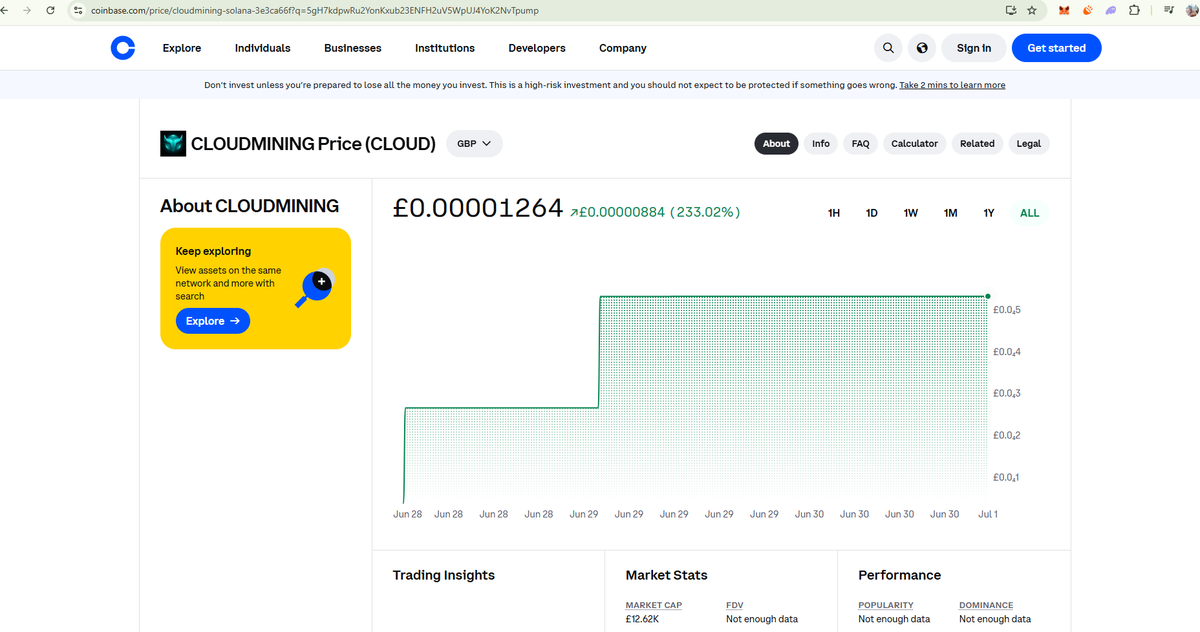 CloudMiningus's tweet photo. By the end of this week, $CLOUD will be available to buy directly through @coinbase 

https://t.co/X5mx8d43tK https://t.co/bJ1RVv2aVJ