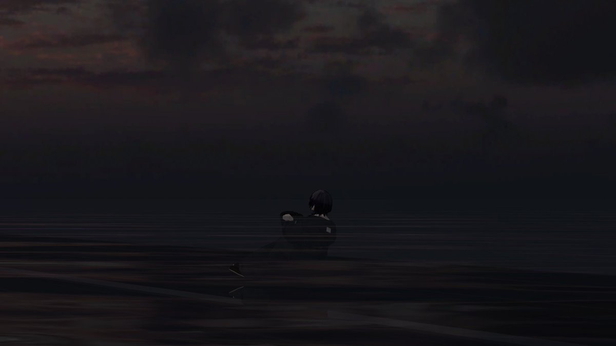 VRC_bskai's tweet photo. 流れていく星に飛行機雲、夕暮れに輝く空と静かな水面がとても綺麗でしたね。皆さん非常にナイスボーっとです！また来週、皆さんとお会いできるのを楽しみにしております。#VRC_ボす会 https://t.co/G7W2GruMfZ