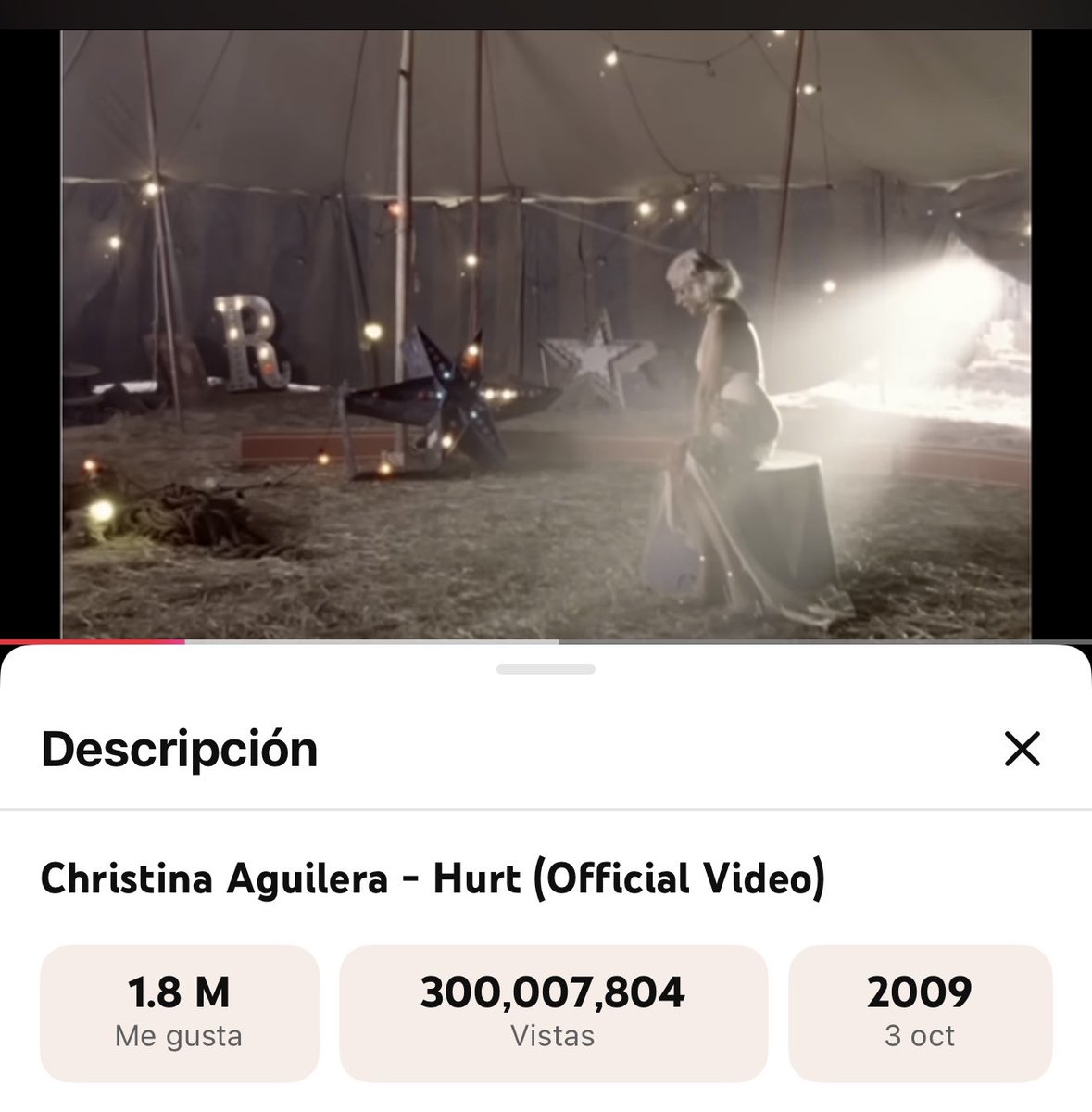 IAmBLights's tweet photo. Christina Aguilera - Hurt - 300M - Youtube
Xtina
@xtina https://t.co/qqm5tkYrlJ