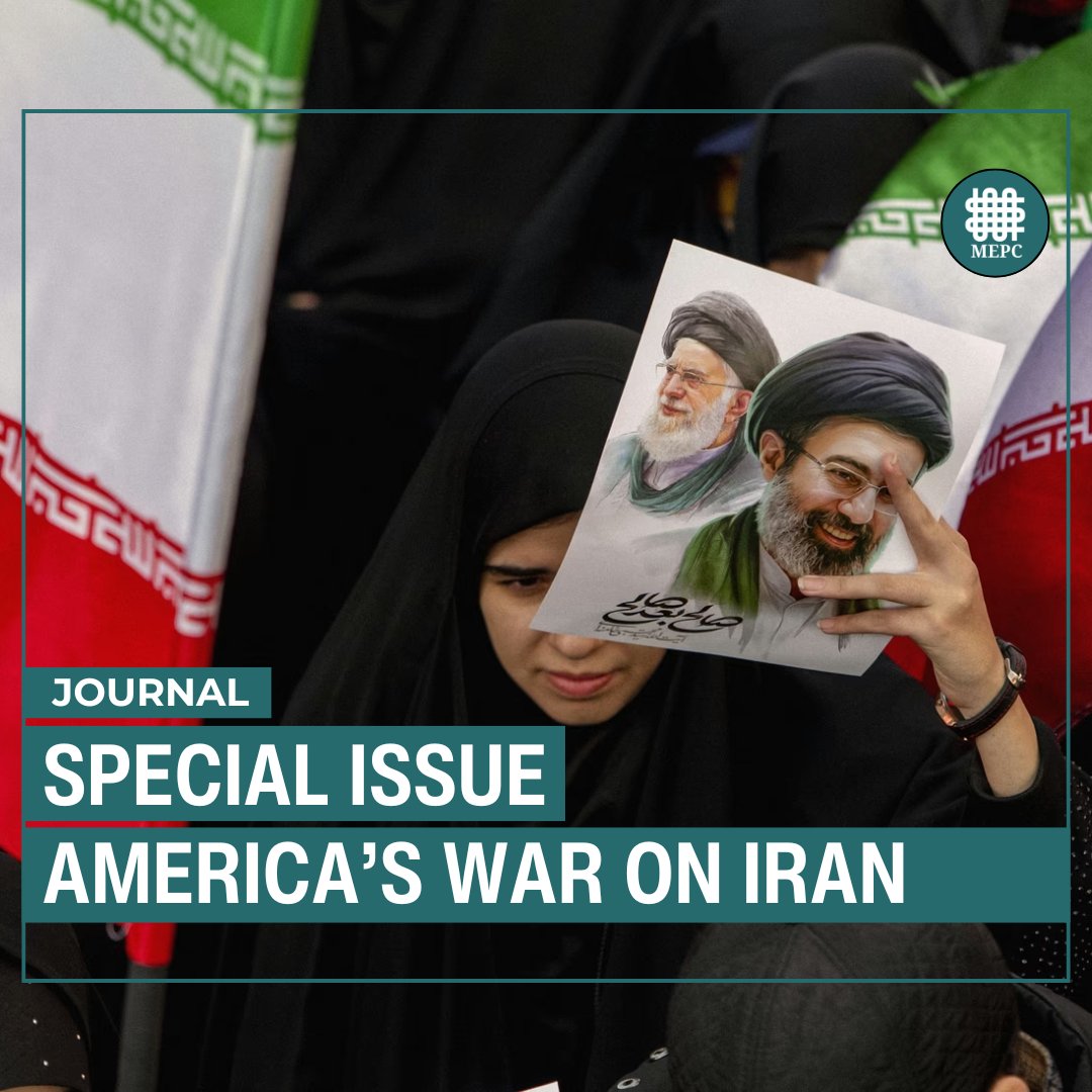 MidEastPolicy's tweet photo. 🗞️ [#Journal] Out now: the new double issue of Middle East Policy.

The summer issue covers the Iran War’s consequences, justice in Syria, Palestine’s Gen Z, cryptocurrency regulation, social cohesion, pollution, and debt.

Featuring @bug_sari | @alabbassoudani | @ushukrik | @BanuDalaman | @HassibBassant

Read it here: https://t.co/SpnBa7vFZc