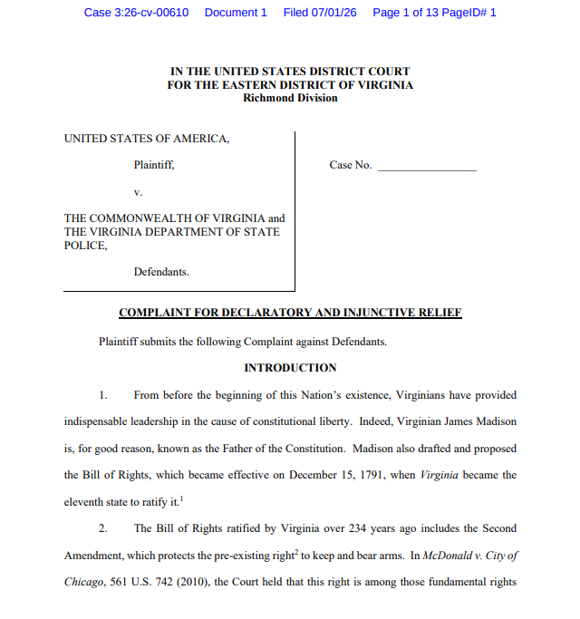 hannahhill_sc's tweet photo. Y'all! @AAGDhillon just sued the state of Virginia over their gun ban!!! https://t.co/TZGREVK7Uk