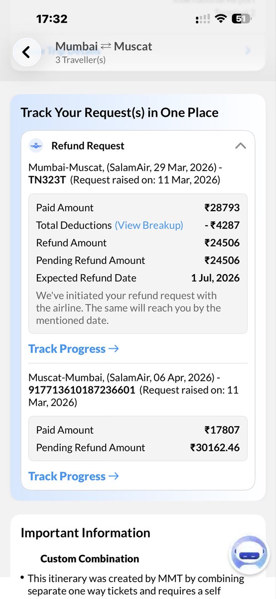 varundagar007's tweet photo. @makemytripcare On the app this is what I am getting. https://t.co/w4kMHtcJ4J