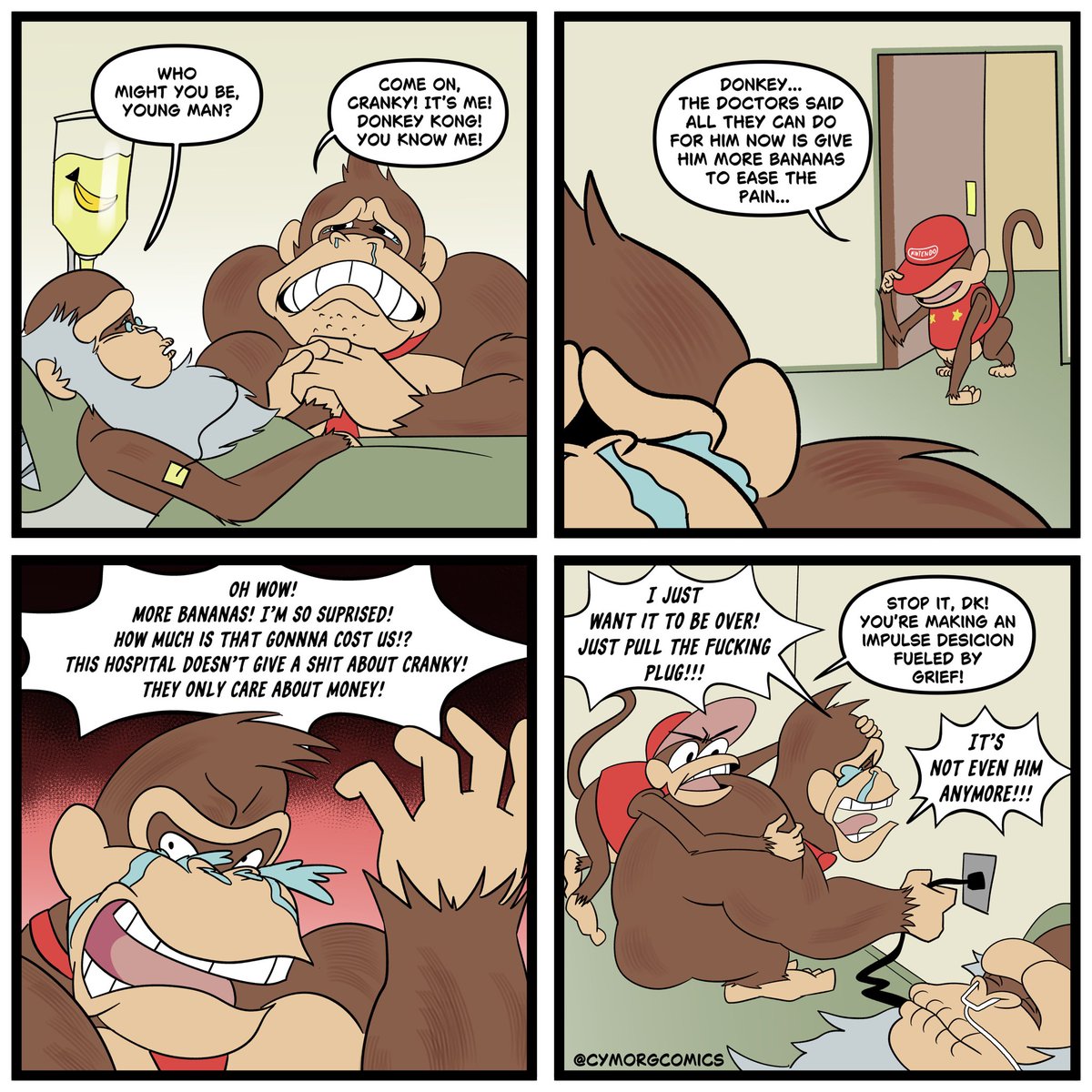 CyMorgComics's tweet photo. The donkey kong country health care system? More like the donkey kong country DOESN’T care system. https://t.co/4WqkSu8M6M