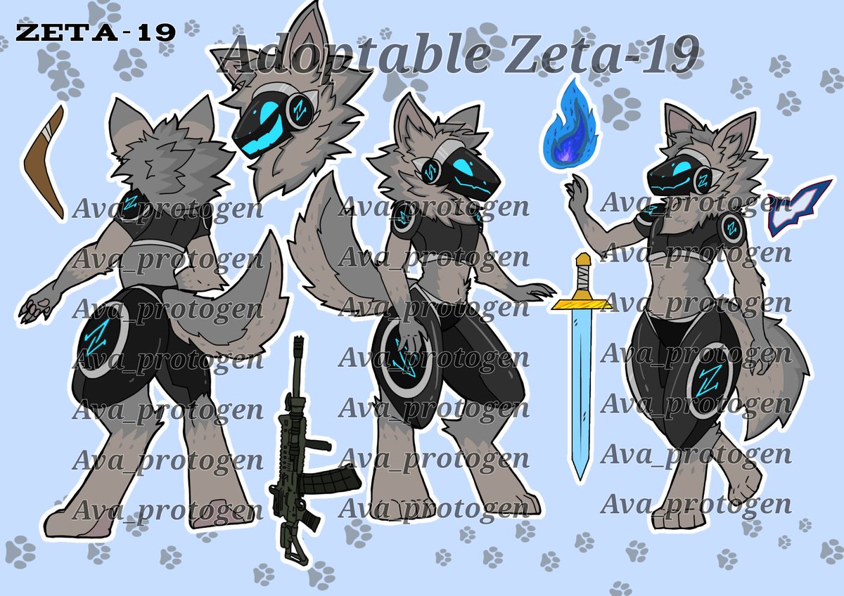 Ava_protogen's tweet photo. Adoptable Protogenb Zeta-19  https://t.co/938SfsiefL  
SB : $35 
MI : $5
AB : $100
Let's go Everyone 🖤🤍 #Protogen https://t.co/R8cdYbtZbM