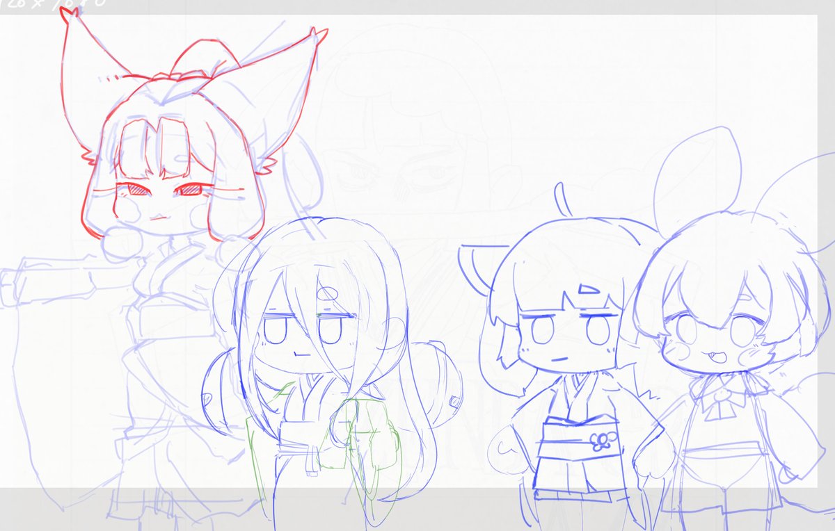 新しい動画用の立ち絵wip ずんちゃんが主役だからここには居ない