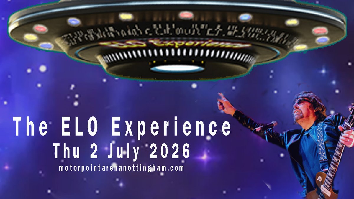 nottinghamarena's tweet photo. 🚀 The ELO Experience take over the arena this Thursday for their debut concert at the arena! 

🎫 Tickets &amp; information: https://t.co/lrvg52cAdn
📱 Download our venue app to share tickets instantly: https://t.co/ssVZkngun3
🥂 Hospitality upgrades: https://t.co/BxzUpycpoL https://t.co/Kz5s8BlCXF
