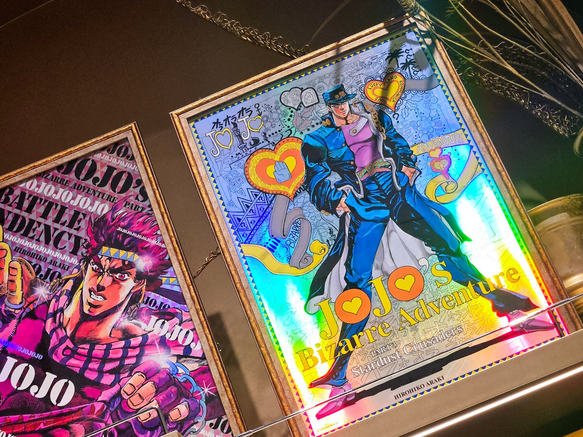 hidechan_love69's tweet photo. 念願のJOJO WORLD☺️💝
ガチャガチャは推しの承太郎が出た💕
イギーカフェようやく行けた～🐕️☕️
思ったよりこじんまり👀w
ドリンク付きのランダムアクリルコースターはジョルノ✨デザインが素敵🙌
敵キャラは吉良吉影が一番好き💝
承太郎のアクリルスタンド等も購入🎶
#キリトリセカイ #ジョジョ https://t.co/b6g3nreTLP