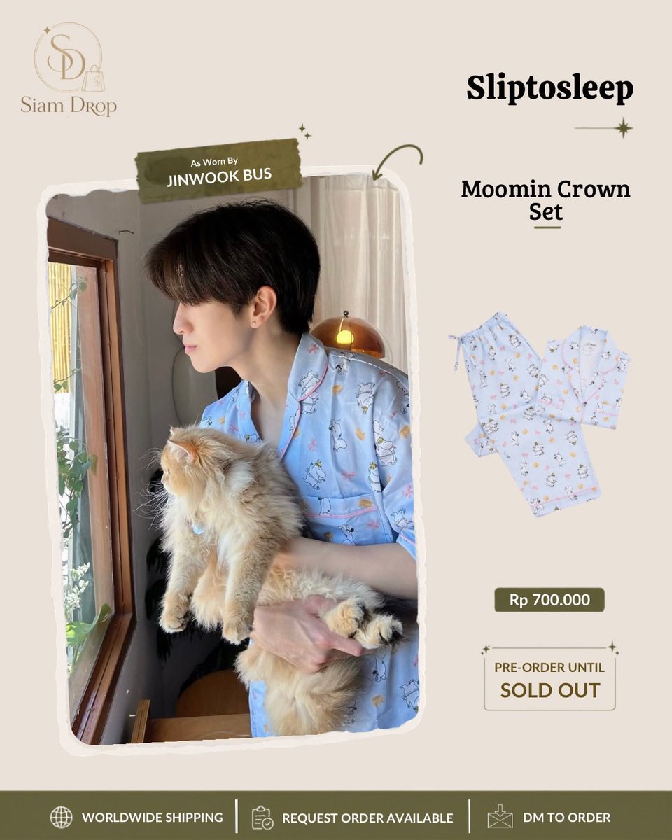 siamdrop's tweet photo. OPEN PRE-ORDER 🇹🇭

Sliptosleep Moomin Crown Set
as worn by Jinwook BUS, Nex BUS, Jungt BUS

Price: Rp 700.000

🛬 ETA INA 7-20 DAYS after the item arrives WH
💰 Full Payment Only
🏷️ Price includes TAX and Safe Packing

#siamdropTH #jinwookkim #jungt #nexnattakit https://t.co/P1Ct7vvQjN