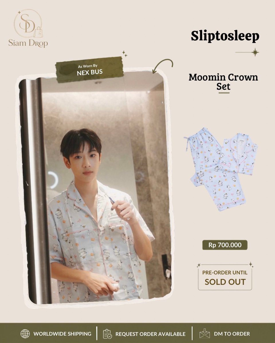 siamdrop's tweet photo. OPEN PRE-ORDER 🇹🇭

Sliptosleep Moomin Crown Set
as worn by Jinwook BUS, Nex BUS, Jungt BUS

Price: Rp 700.000

🛬 ETA INA 7-20 DAYS after the item arrives WH
💰 Full Payment Only
🏷️ Price includes TAX and Safe Packing

#siamdropTH #jinwookkim #jungt #nexnattakit https://t.co/P1Ct7vvQjN